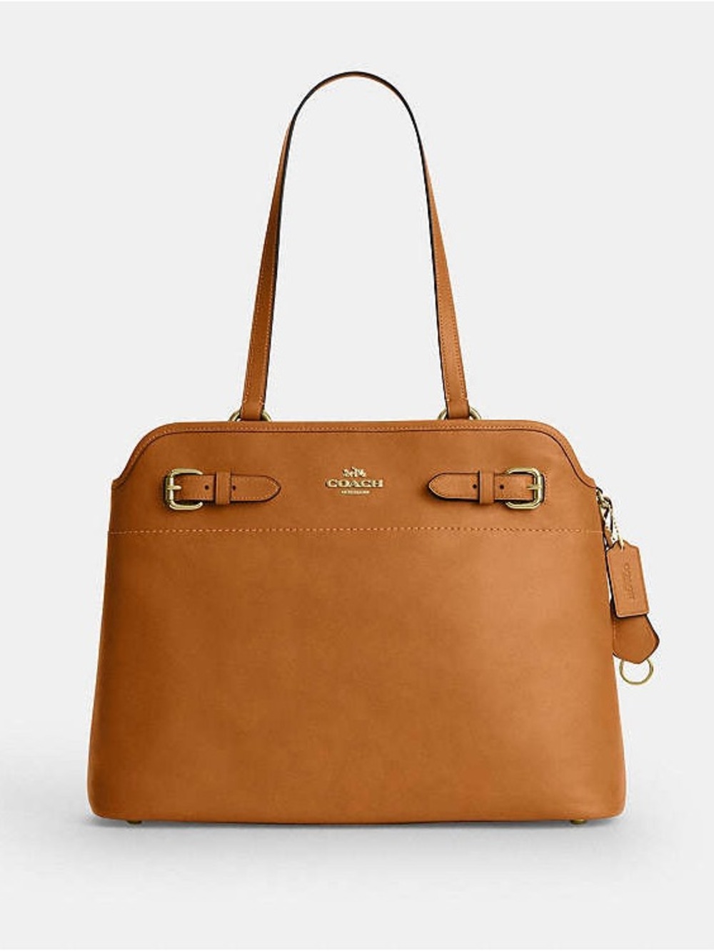 Coach Easton Leather Tote Bag in Saddle Brown